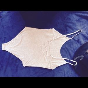 Cris-cross-back adjustable bodysuit